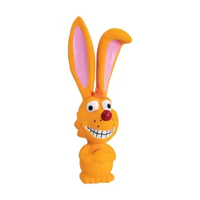 Fox hosszú fülekkel 17cm, hanggal, latex, HipHop